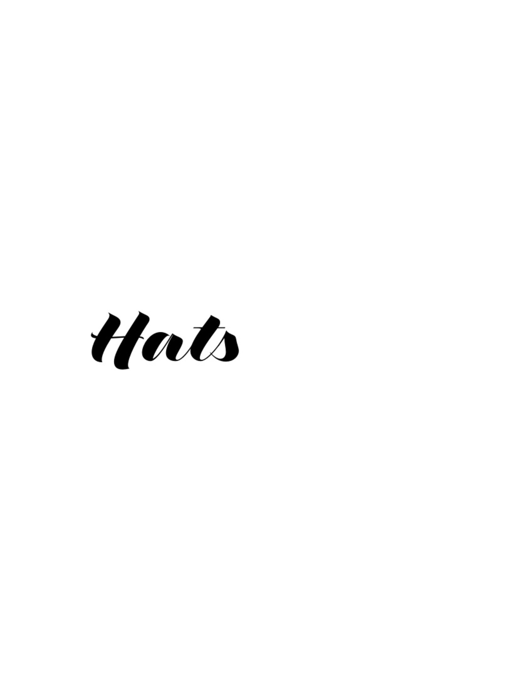 Kids Hats - Black Text Graphic